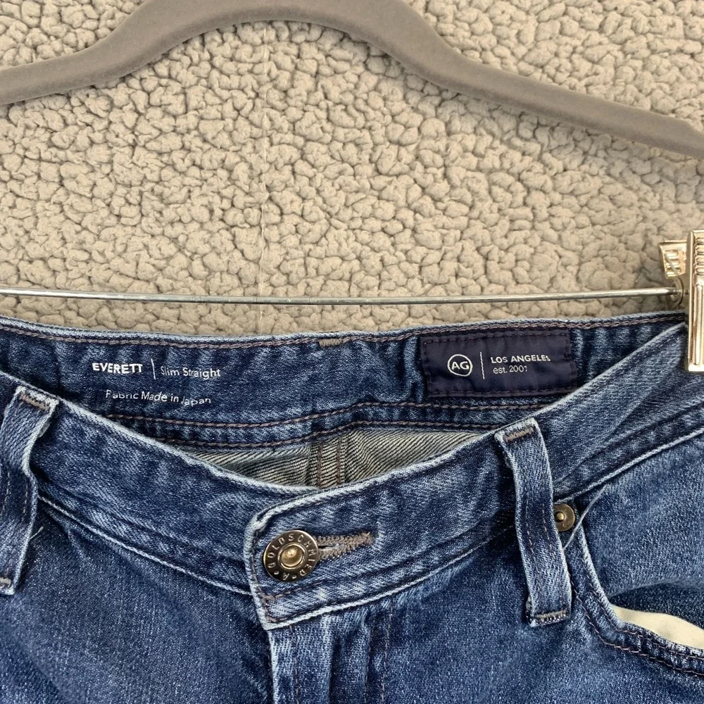 AG Adriano Goldschmied The Everett Slim Straight Leg Jeans Blue Men's 33x32